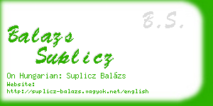 balazs suplicz business card